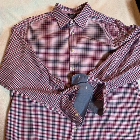 white christmas dresses Charles Tyrwhitt Mid Blue Stretch Oxford Stripe Shirt – Taelor.Style main image 0